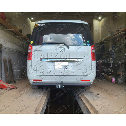 H.H11.A HALTY Фаркоп на Honda Stepwagon 2WD/4WD, в т.ч. Spada, кроме авто с обвесом 2009-2015 без подрезки бампера. Тип шара: A. Нагрузки: 750/75 кг, масса фаркопа 20,6 кг
