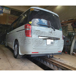 H.H11.A HALTY Фаркоп на Honda Stepwagon 2WD/4WD, в т.ч. Spada, кроме авто с обвесом 2009-2015 без подрезки бампера. Тип шара: A. Нагрузки: 750/75 кг, масса фаркопа 20,6 кг