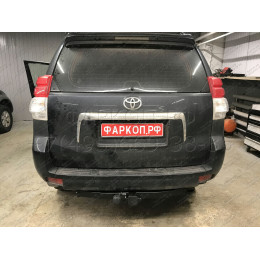 FA 0602-E Бизон Фаркоп на Toyota Land Cruiser Prado 150 2009-2023, Toyota Land Cruiser Prado 120 2002-2010 без подрезки бампера. Тип шара: E (легкосъемный шар под квадрат). Нагрузки: 3