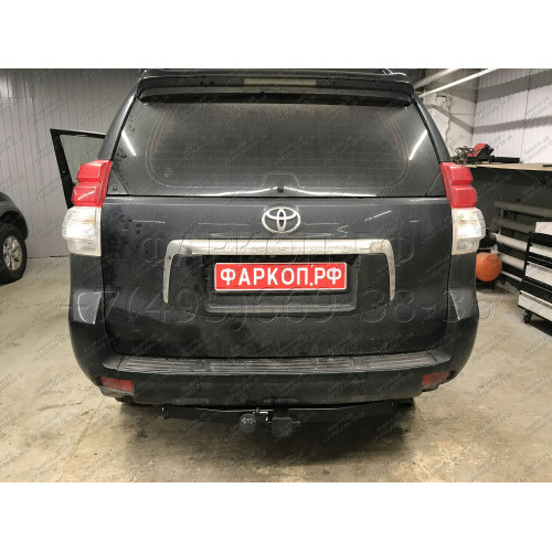 FA 0602-E Бизон Фаркоп на Toyota Land Cruiser Prado 150 2009-2023, Toyota Land Cruiser Prado 120 2002-2010 без подрезки бампера. Тип шара: E (легкосъемный шар под квадрат). Нагрузки: 3300/120 кг. Не комплектуется электрикой