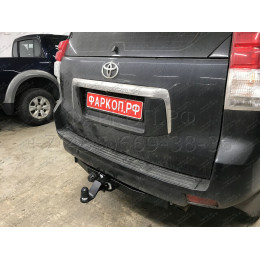 FA 0602-E Бизон Фаркоп на Toyota Land Cruiser Prado 150 2009-2023, Toyota Land Cruiser Prado 120 2002-2010 без подрезки бампера. Тип шара: E (легкосъемный шар под квадрат). Нагрузки: 3