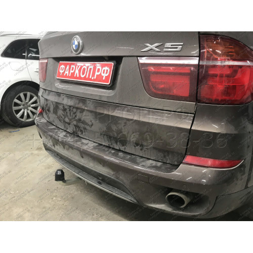 B017A GALIA Полностью оцинкованный фаркоп на BMW X5 E70 2007-2013, X5 F15 2013-2018, BMW X6 F16 2014-2019, кроме моделей с M-пакетом. Подрозетник убирается за бампер. Тип шара: A. Невидимый вырез бампера. Нагрузки: 3500/140 кг, масса фаркопа 16,52 кг