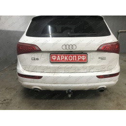 A046C GALIA Полностью оцинкованный фаркоп на Audi Q5 2008-2016. Подрозетник убирается за бампер. Тип шара: C (горизонтальный съемный). Невидимый вырез ба