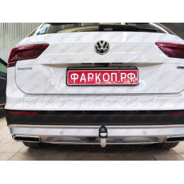 V069A GALIA Полностью оцинкованный фаркоп на Volkswagen Tiguan 2007-2016, Tiguan 2 2016-2024, Audi Q3 2011-2019, 2019-2025, SEAT Tarraco 2018-2024. Тип шара: A. Невидимый вырез бампера. Нагруз