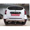 FA 0170-E Бизон Фаркоп на Renault Duster 2010-2021, Nissan Terrano 2014-2022, Renault Kaptur 2016-2022 без подрезки бампера. Тип шара: E (легкосъемный шар под квадрат). Нагрузки: 2500/100 кг. Не комплектуется электрикой