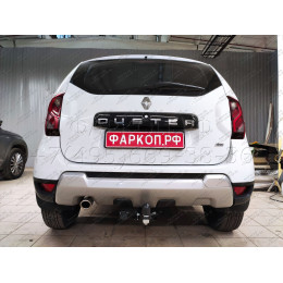 FA 0170-E Бизон Фаркоп на Renault Duster 2010-2021, Nissan Terrano 2014-2022, Renault Kaptur 2016-2022 без подрезки бампера. Тип шара: E (легкосъемный шар под квадрат). Нагрузки: 2500/