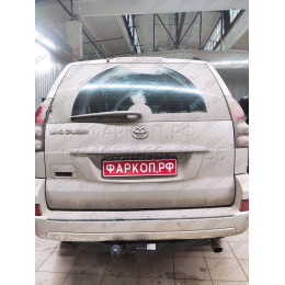 FA 0602-E Бизон Фаркоп на Toyota Land Cruiser Prado 150 2009-2023, Toyota Land Cruiser Prado 120 2002-2010 без подрезки бампера. Тип шара: E (легкосъемный шар под квадрат). Нагрузки: 3