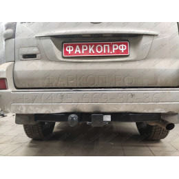 FA 0602-E Бизон Фаркоп на Toyota Land Cruiser Prado 150 2009-2023, Toyota Land Cruiser Prado 120 2002-2010 без подрезки бампера. Тип шара: E (легкосъемный шар под квадрат). Нагрузки: 3