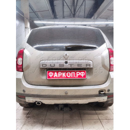 FA 0170-E Бизон Фаркоп на Renault Duster 2010-2021, Nissan Terrano 2014-2022, Renault Kaptur 2016-2022 без подрезки бампера. Тип шара: E (легкосъемный шар под квадрат). Нагрузки: 2500/