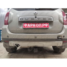 FA 0170-E Бизон Фаркоп на Renault Duster 2010-2021, Nissan Terrano 2014-2022, Renault Kaptur 2016-2022 без подрезки бампера. Тип шара: E (легкосъемный шар под квадрат). Нагрузки: 2500/