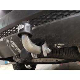 H069A GALIA Полностью оцинкованный фаркоп на Hyundai Santa Fe 2006-2012, Kia Sorento 2009-2012. Тип шара: A. Подрезка бампера. Нагрузки: 2500/100 кг, масса фаркопа 19,02 кг