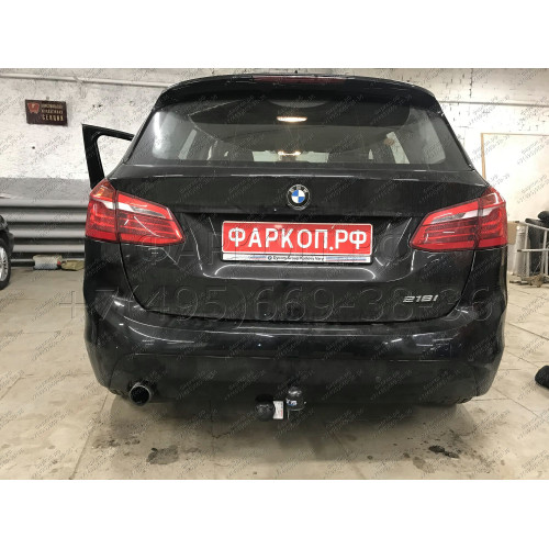 4757-A ORIS Фаркоп на BMW X1 F48 2015-2022, BMW 2-Series Active Tourer F45 2014-2021, BMW 2-Series Gran Tourer F46 2015-2021 без выреза в бампере. Тип шара: A. Нагрузки: 2000/80 кг, масса фаркопа 18,5 кг (без электрики в комплекте)