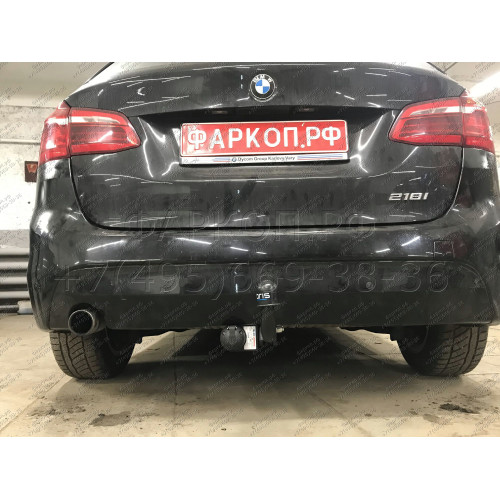4757-A ORIS Фаркоп на BMW X1 F48 2015-2022, BMW 2-Series Active Tourer F45 2014-2021, BMW 2-Series Gran Tourer F46 2015-2021 без выреза в бампере. Тип шара: A. Нагрузки: 2000/80 кг, масса фаркопа 18,5 кг (без электрики в комплекте)