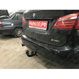 4757-A ORIS Фаркоп на BMW X1 F48 2015-2022, BMW 2-Series Active Tourer F45 2014-2021, BMW 2-Series Gran Tourer F46 2015-2021 без выреза в бампере. Тип шара: A. Нагрузки: 2000/80 кг, масса фаркопа 18,5 