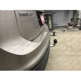 V069A GALIA Полностью оцинкованный фаркоп на Volkswagen Tiguan 2007-2016, Tiguan 2 2016-2024, Audi Q3 2011-2019, 2019-2025, SEAT Tarraco 2018-2024. Тип шара: A. Невидимый вырез бампера. Нагруз