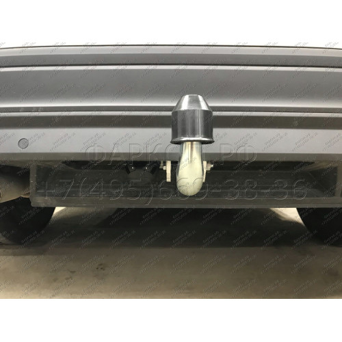 V069A GALIA Полностью оцинкованный фаркоп на Volkswagen Tiguan 2007-2016, Tiguan 2 2016-2024, Audi Q3 2011-2019, 2019-2025, SEAT Tarraco 2018-2024. Тип шара: A. Невидимый вырез бампера. Нагрузки: 2500/140 кг, масса фаркопа 15,1 кг