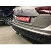 V069A GALIA Полностью оцинкованный фаркоп на Volkswagen Tiguan 2007-2016, Tiguan 2 2016-2024, Audi Q3 2011-2019, 2019-2025, SEAT Tarraco 2018-2024. Тип шара: A. Невидимый вырез бампера. Нагрузки: 2500/140 кг, масса фаркопа 15,1 кг
