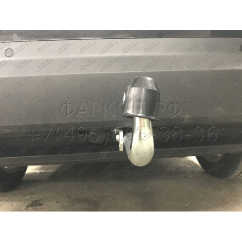 V069A GALIA Полностью оцинкованный фаркоп на Volkswagen Tiguan 2007-2016, Tiguan 2 2016-2024, Audi Q3 2011-2019, 2019-2025, SEAT Tarraco 2018-2024. Тип шара: A. Невидимый вырез бампера. Нагрузки: 2500/140 кг, масса фаркопа 15,1 кг