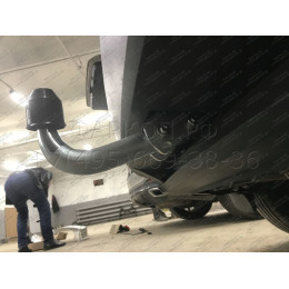 V069A GALIA Полностью оцинкованный фаркоп на Volkswagen Tiguan 2007-2016, Tiguan 2 2016-2024, Audi Q3 2011-2019, 2019-2025, SEAT Tarraco 2018-2024. Тип шара: A. Невидимый вырез бампера. Нагруз