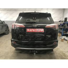 FA 0160-E Бизон Фаркоп на Toyota RAV4 2012-2019. Дорестайлинг без подрезки бампера, рестайлинг с подрезкой бампера. Тип шара: E (легкосъемный шар под квадр
