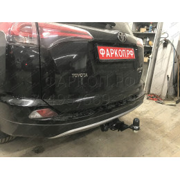 FA 0160-E Бизон Фаркоп на Toyota RAV4 2012-2019. Дорестайлинг без подрезки бампера, рестайлинг с подрезкой бампера. Тип шара: E (легкосъемный шар под квадр