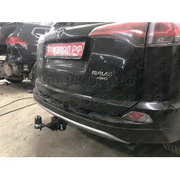 FA 0160-E Бизон Фаркоп на Toyota RAV4 2012-2019. Дорестайлинг без подрезки бампера, рестайлинг с подрезкой бампера. Тип шара: E (легкосъемный шар под квадр