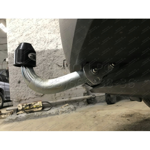 V069A GALIA Полностью оцинкованный фаркоп на Volkswagen Tiguan 2007-2016, Tiguan 2 2016-2024, Audi Q3 2011-2019, 2019-2025, SEAT Tarraco 2018-2024. Тип шара: A. Невидимый вырез бампера. Нагрузки: 2500/140 кг, масса фаркопа 15,1 кг