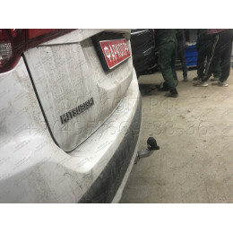 M126C GALIA Полностью оцинкованный фаркоп на Mitsubishi Outlander 2012-2019, 2019-2022. Подрозетник убирается за бампер. Тип шара: C (горизонтальный съемный). Подре