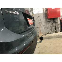 V069A GALIA Полностью оцинкованный фаркоп на Volkswagen Tiguan 2007-2016, Tiguan 2 2016-2024, Audi Q3 2011-2019, 2019-2025, SEAT Tarraco 2018-2024. Тип шара: A. Невидимый вырез бампера. Нагруз