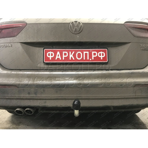 V069A GALIA Полностью оцинкованный фаркоп на Volkswagen Tiguan 2007-2016, Tiguan 2 2016-2024, Audi Q3 2011-2019, 2019-2025, SEAT Tarraco 2018-2024. Тип шара: A. Невидимый вырез бампера. Нагрузки: 2500/140 кг, масса фаркопа 15,1 кг