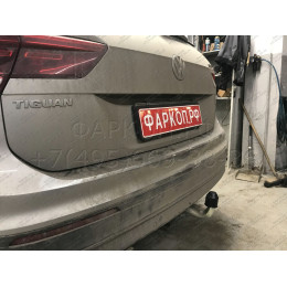 V069A GALIA Полностью оцинкованный фаркоп на Volkswagen Tiguan 2007-2016, Tiguan 2 2016-2024, Audi Q3 2011-2019, 2019-2025, SEAT Tarraco 2018-2024. Тип шара: A. Невидимый вырез бампера. Нагруз