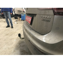 V069A GALIA Полностью оцинкованный фаркоп на Volkswagen Tiguan 2007-2016, Tiguan 2 2016-2024, Audi Q3 2011-2019, 2019-2025, SEAT Tarraco 2018-2024. Тип шара: A. Невидимый вырез бампера. Нагруз