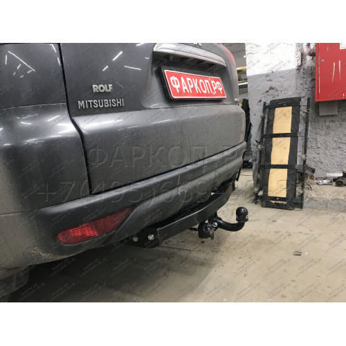 4166-A ORIS Фаркоп на Mitsubishi Pajero Sport 2 2008-2016, Mitsubishi Pajero Sport 3 2016-2021 без выреза в бампере. Тип шара: A. Нагрузки: 2500/100 кг, масса фаркопа 20,5 кг (без электрики в комплекте)