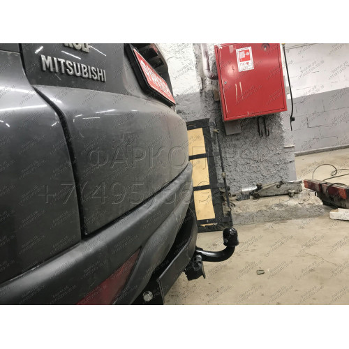 4166-A ORIS Фаркоп на Mitsubishi Pajero Sport 2 2008-2016, Mitsubishi Pajero Sport 3 2016-2021 без выреза в бампере. Тип шара: A. Нагрузки: 2500/100 кг, масса фаркопа 20,5 кг (без электрики в комплекте)