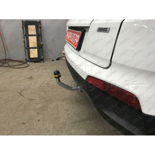 90906-A MOTODOR Фаркоп с оцинкованным шаром на Hyundai Creta 2016-2021, 2021-2022, Solaris HC 2024- без выреза в бампере. Тип шара: A. Нагрузки: 1300/75 кг, масса фаркопа 15,1 кг (без электрики в комплекте)
