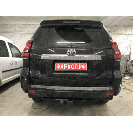 FA 0602-E Бизон Фаркоп на Toyota Land Cruiser Prado 150 2009-2023, Toyota Land Cruiser Prado 120 2002-2010 без подрезки бампера. Тип шара: E (легкосъемный шар под квадрат). Нагрузки: 3