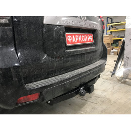 FA 0602-E Бизон Фаркоп на Toyota Land Cruiser Prado 150 2009-2023, Toyota Land Cruiser Prado 120 2002-2010 без подрезки бампера. Тип шара: E (легкосъемный шар под квадрат). Нагрузки: 3