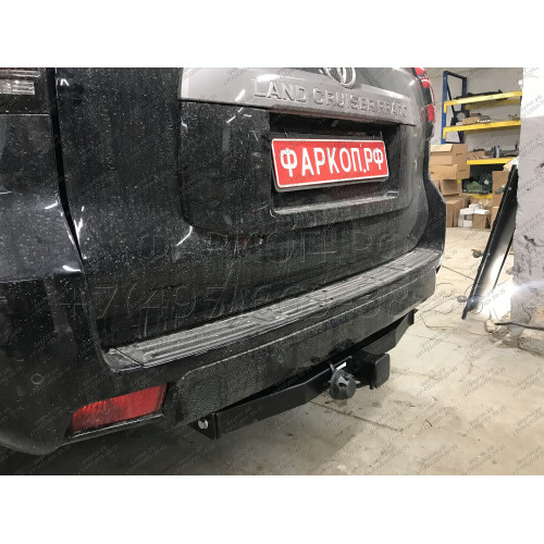 FA 0602-E Бизон Фаркоп на Toyota Land Cruiser Prado 150 2009-2023, Toyota Land Cruiser Prado 120 2002-2010 без подрезки бампера. Тип шара: E (легкосъемный шар под квадрат). Нагрузки: 3300/120 кг. Не комплектуется электрикой