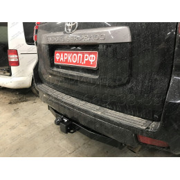 FA 0602-E Бизон Фаркоп на Toyota Land Cruiser Prado 150 2009-2023, Toyota Land Cruiser Prado 120 2002-2010 без подрезки бампера. Тип шара: E (легкосъемный шар под квадрат). Нагрузки: 3