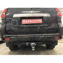 FA 0602-E Бизон Фаркоп на Toyota Land Cruiser Prado 150 2009-2023, Toyota Land Cruiser Prado 120 2002-2010 без подрезки бампера. Тип шара: E (легкосъемный шар под квадрат). Нагрузки: 3