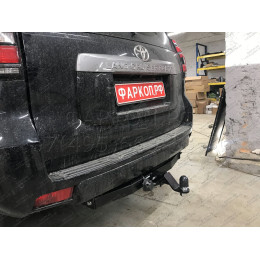 FA 0602-E Бизон Фаркоп на Toyota Land Cruiser Prado 150 2009-2023, Toyota Land Cruiser Prado 120 2002-2010 без подрезки бампера. Тип шара: E (легкосъемный шар под квадрат). Нагрузки: 3