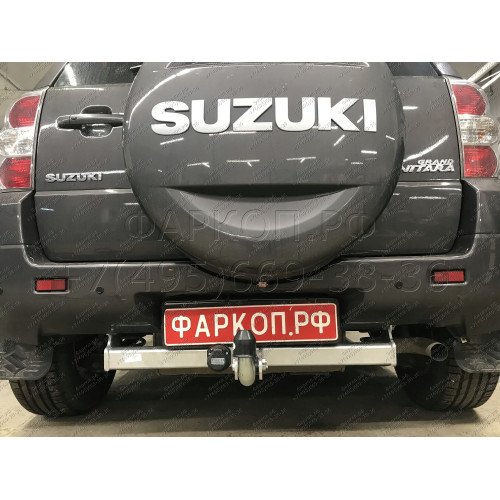 S114A GALIA Полностью оцинкованный фаркоп на Suzuki Grand Vitara 3 двери 2005-2016. Тип шара: A. Установка без снятия и выреза бампера. Нагрузки: 1800/90 кг, масса фаркопа 15,32 кг