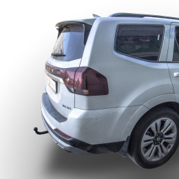K118-A Лидер-плюс ТСУ для Kia Mohave 2009-2018. Требуется подрезка бампера. Нагрузки: 1500/75 кг, масса фаркопа 18,56 кг (без электрики в комплекте)