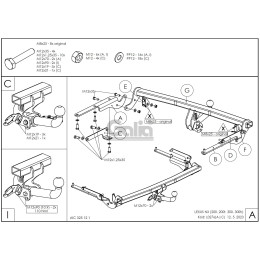 L027C GALIA Полностью оцинкованный фаркоп на Lexus NX 2014-2021. Тип шара: C (горизонтальный съемный). Невидимый вырез бампера. Нагрузки: 1500/80 кг, масса фар