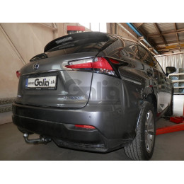 L027C GALIA Полностью оцинкованный фаркоп на Lexus NX 2014-2021. Тип шара: C (горизонтальный съемный). Невидимый вырез бампера. Нагрузки: 1500/80 кг, масса фар