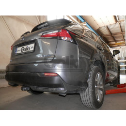 L027C GALIA Полностью оцинкованный фаркоп на Lexus NX 2014-2021. Тип шара: C (горизонтальный съемный). Невидимый вырез бампера. Нагрузки: 1500/80 кг, масса фар