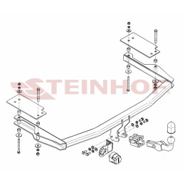M-025 STEINHOF Фаркоп на Mazda 6 универсал GY 01/2003-2008. Требуется подрезка бампера. Тип шара: AH (горизонтальное быстросъемное крепление шара на ключе). Н
