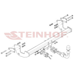 M-239 STEINHOF Фаркоп на Mercedes V-Class w447 2014-, Mercedes Vito w447 2014-. Требуется подрезка бампера. Тип шара: AH (горизонтальное быстросъемное крепление шара на кл