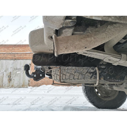 H.M15.A HALTY Фаркоп на Mitsubishi Delica 3 поколение 1986-1999 без подрезки бампера. Тип шара: A. Нагрузки: 750/75 кг, масса фаркопа 19,9 кг