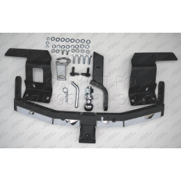 MPS-21-991124.00 PT GROUP Фаркоп с нержавеющей накладкой на Mitsubishi Pajero Sport рестайлинг 2021- без подрезки бампера. Тип шара: E (легкосъемный шар под квадрат).